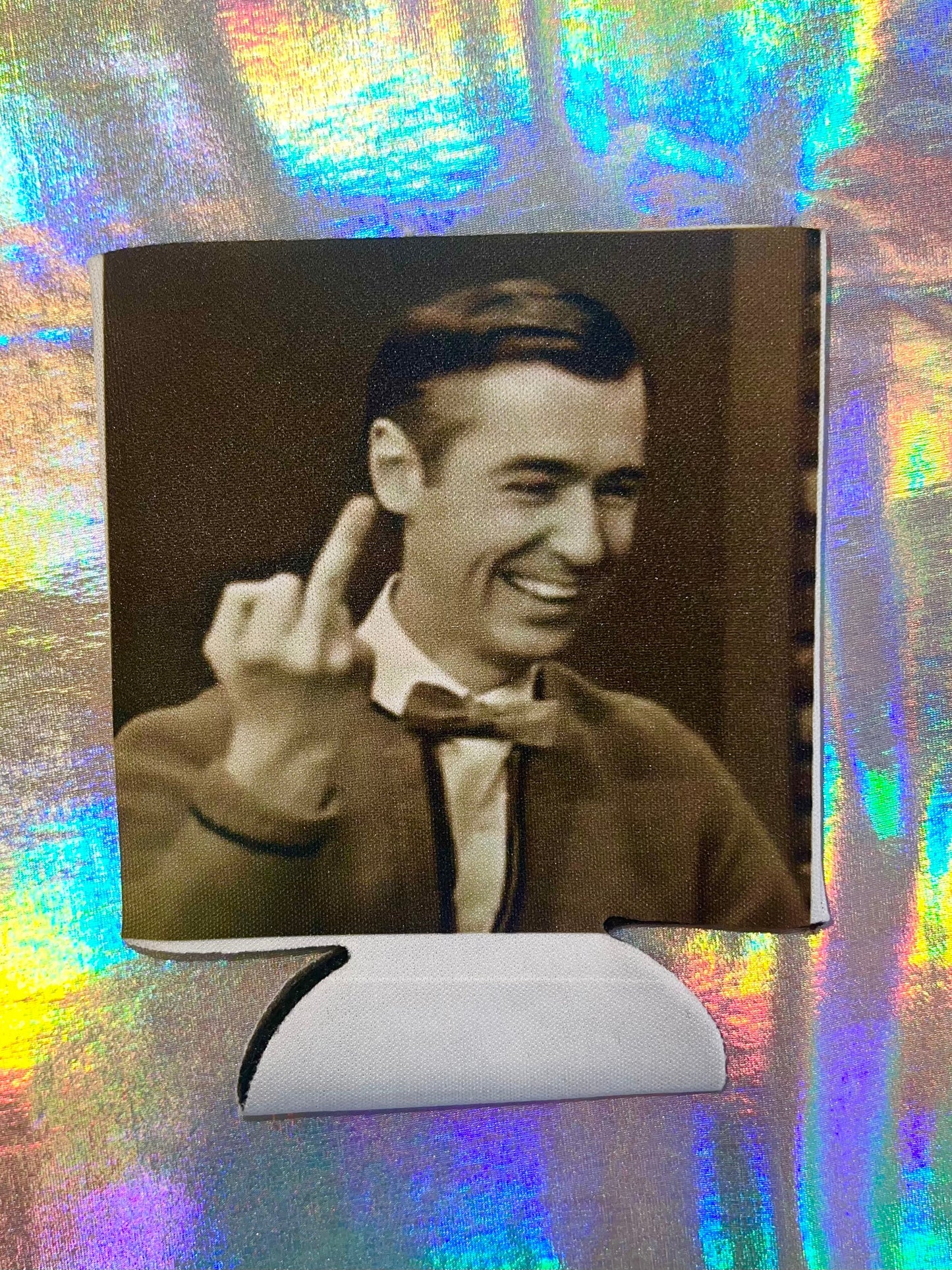 Mr. Rogers Middle Finger Funny Can Cooler